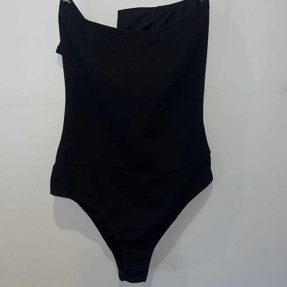 Lulus Women’s Strapless Black Bodysuit Plunge Neckline Corset Size Small NWT - Picture 4 of 12